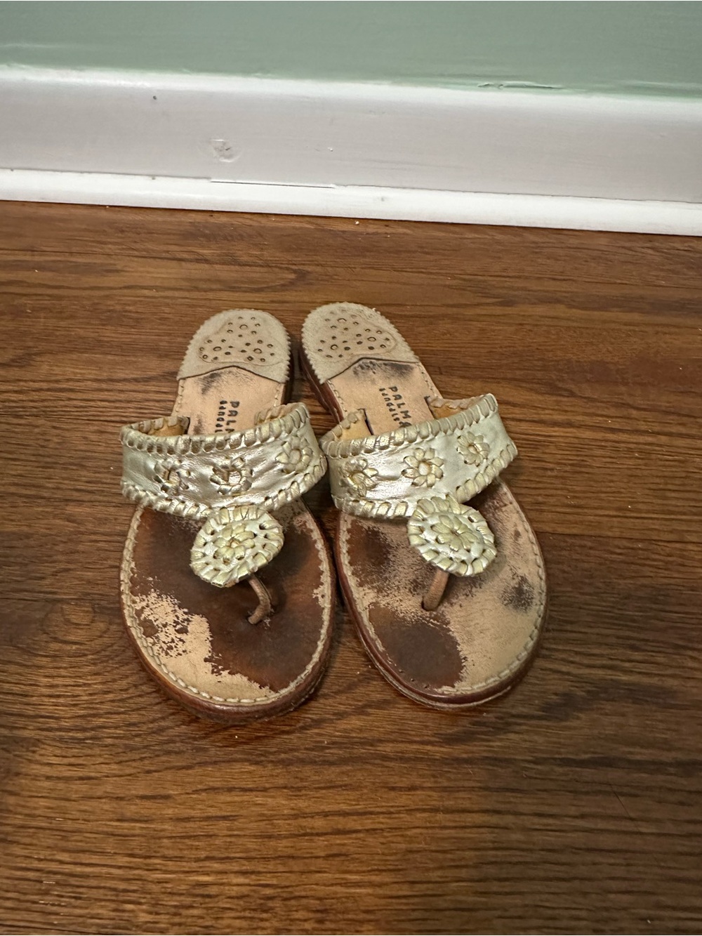 Palm Beach Metallic Gold Sandals